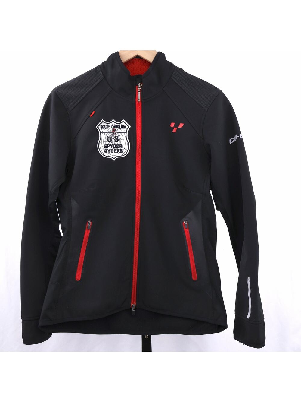 Can-Am BRP Spyder Ryders Soft Shell Jacket Womens Black Red Full Zip Size M